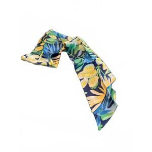 Vintage Vibrant Floral Print Silk Scarf 5” X 55” Belt Head scarf Boho  Tropical